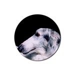 Russian wolfhound dog Rubber Coaster (Round)