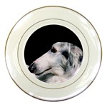 Russian wolfhound dog Porcelain Plate