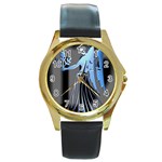 Zodiac-6 Round Gold Metal Watch