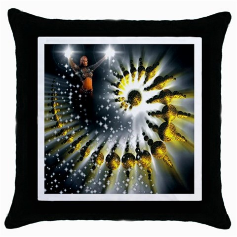 Celestial Goddess Throw Pillow Case (Black) from ArtsNow.com Front