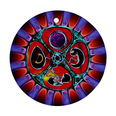 Conception Mandala Ornament (Round) from ArtsNow.com Front