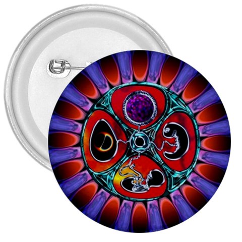 Conception Mandala 3  Button from ArtsNow.com Front