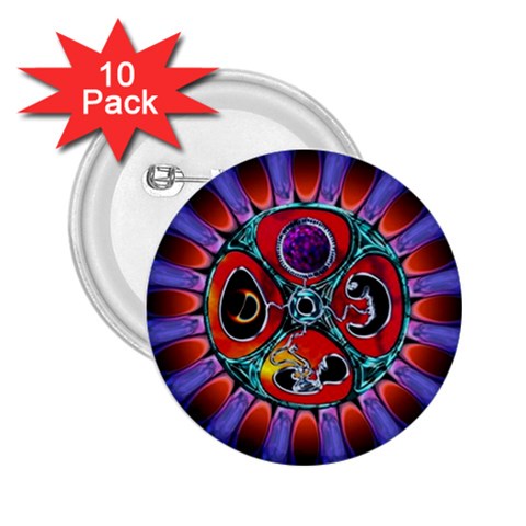 Conception Mandala 2.25  Button (10 pack) from ArtsNow.com Front