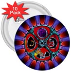 Conception Mandala 3  Button (10 pack)