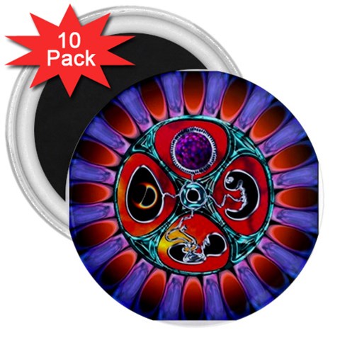 Conception Mandala 3  Magnet (10 pack) from ArtsNow.com Front