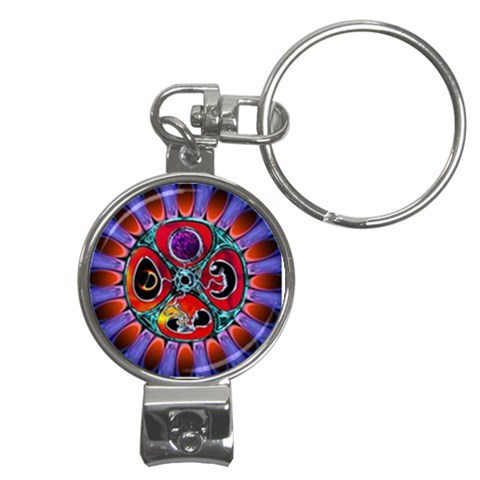 Conception Mandala Nail Clippers Key Chain from ArtsNow.com Front