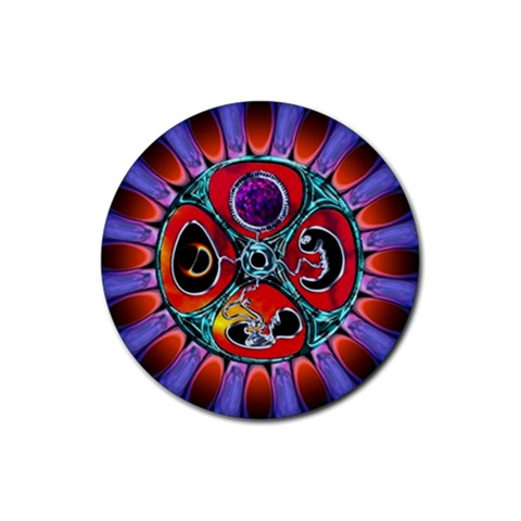 Conception Mandala Rubber Coaster (Round) from ArtsNow.com Front