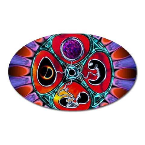 Conception Mandala Magnet (Oval) from ArtsNow.com Front