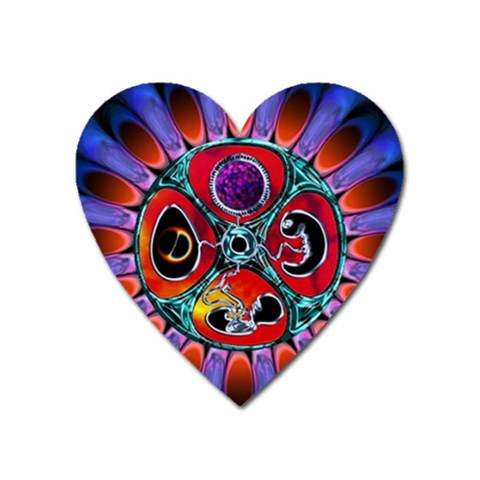 Conception Mandala Magnet (Heart) from ArtsNow.com Front