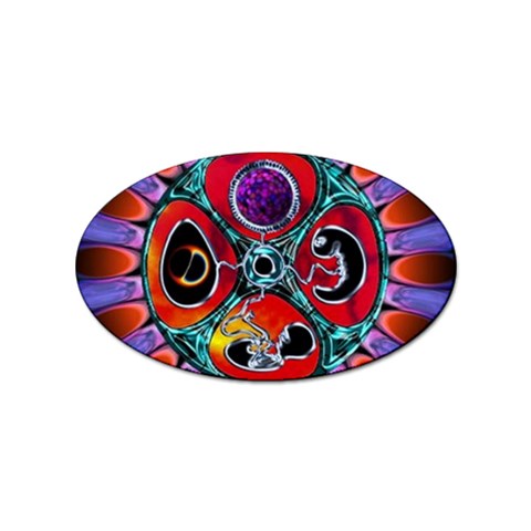 Conception Mandala Sticker Oval (10 pack) from ArtsNow.com Front