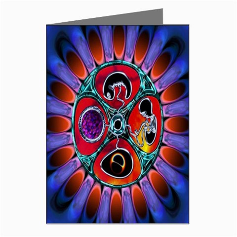 Conception Mandala Greeting Cards (Pkg of 8) from ArtsNow.com Left