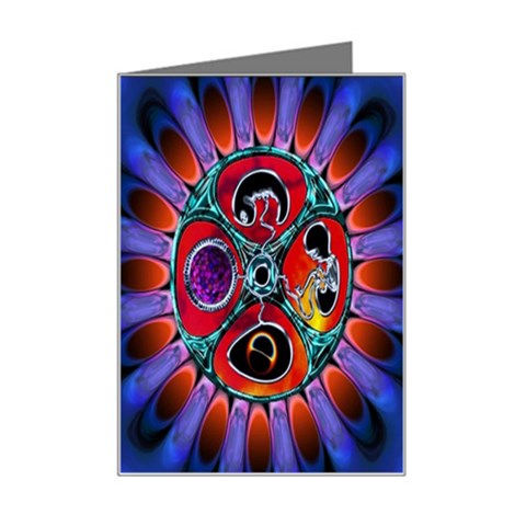 Conception Mandala Mini Greeting Card from ArtsNow.com Left