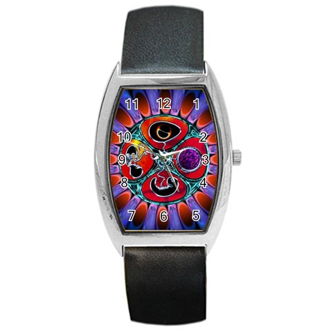 Conception Mandala Barrel Style Metal Watch from ArtsNow.com Front