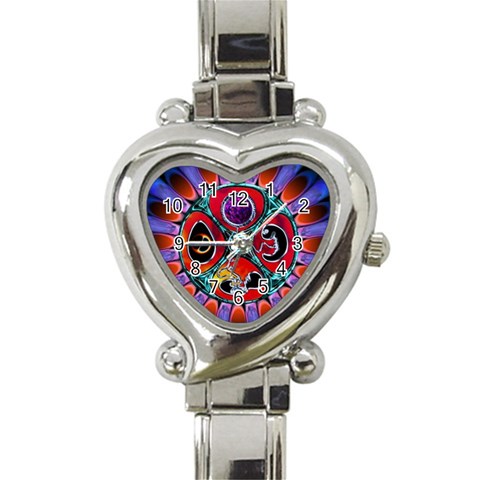 Conception Mandala Heart Italian Charm Watch from ArtsNow.com Front