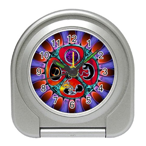 Conception Mandala Travel Alarm Clock from ArtsNow.com Front