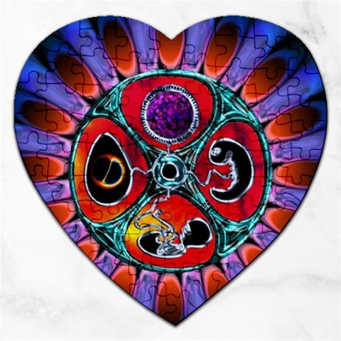 Conception Mandala Jigsaw Puzzle (Heart) from ArtsNow.com Front