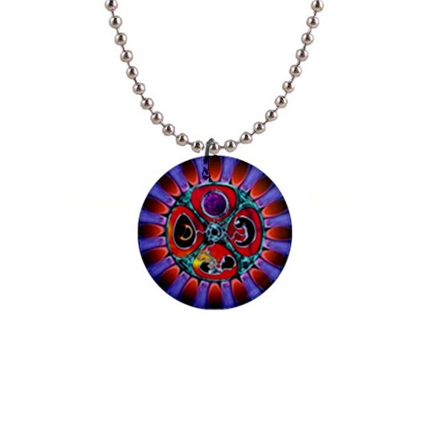 Conception Mandala 1  Button Necklace from ArtsNow.com Front