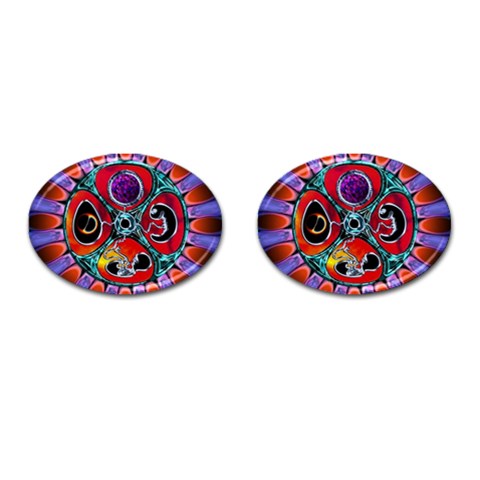 Conception Mandala Cufflinks (Oval) from ArtsNow.com Front(Pair)