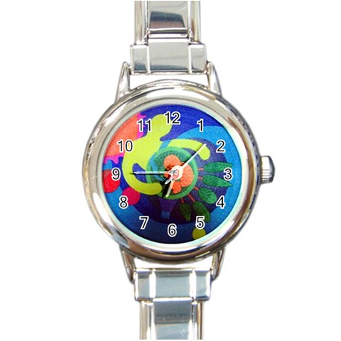 Mother&Baby Round Italian Charm Watch from ArtsNow.com Front