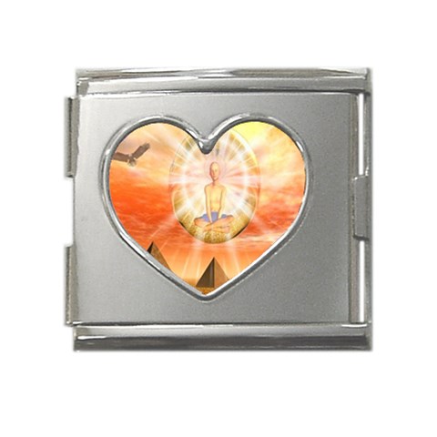 Divine Rayship Mega Link Heart Italian Charm (18mm) from ArtsNow.com Front