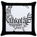 Sankofashirt Black Throw Pillow Case