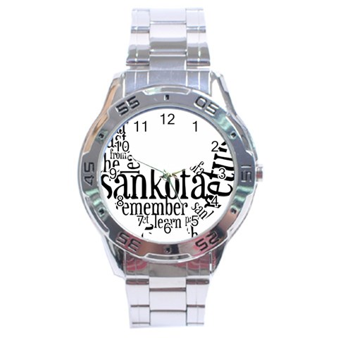 Sankofashirt Stainless Steel Watch from ArtsNow.com Front