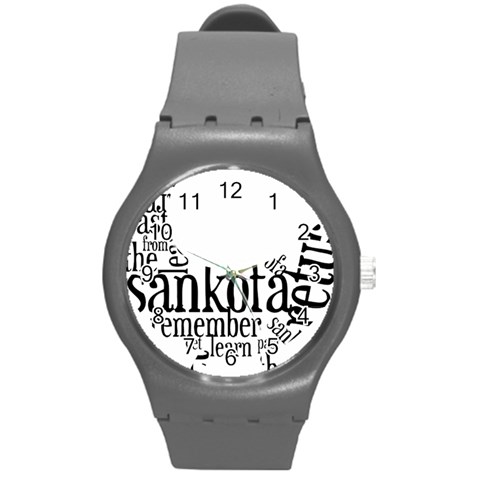 Sankofashirt Plastic Sport Watch (Medium) from ArtsNow.com Front