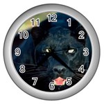 pantheres_pictures Wall Clock (Silver)