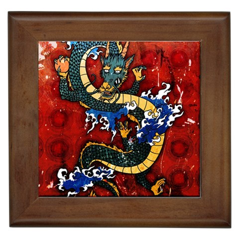 Dragon Framed Tile from ArtsNow.com Front