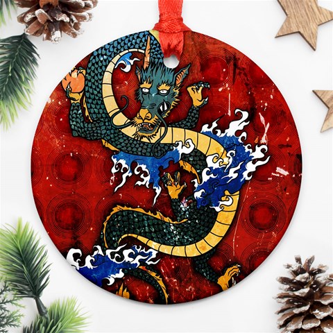 Dragon Ornament (Round) from ArtsNow.com Front