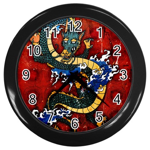 Dragon Wall Clock (Black) from ArtsNow.com Front