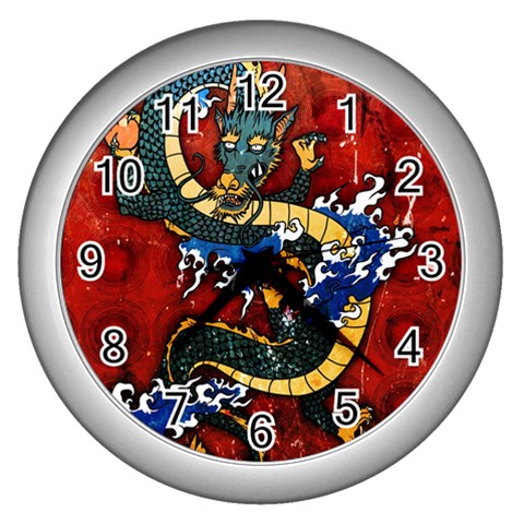 Dragon Wall Clock (Silver) from ArtsNow.com Front