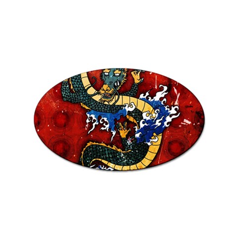 Dragon Sticker (Oval) from ArtsNow.com Front