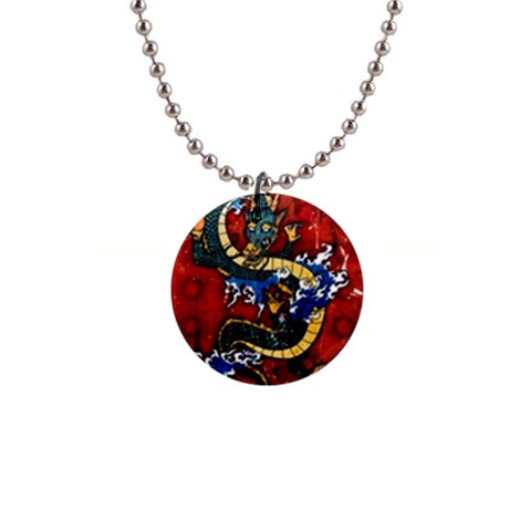 Dragon 1  Button Necklace from ArtsNow.com Front