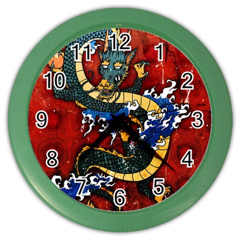 Dragon Color Wall Clock from ArtsNow.com Front