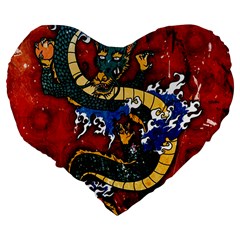 Dragon 19  Premium Heart Shape Cushion from ArtsNow.com Back