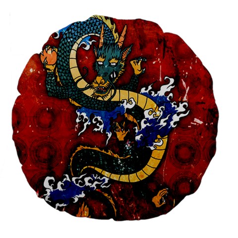 Dragon 18  Premium Flano Round Cushion  from ArtsNow.com Front