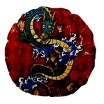 Dragon 18  Premium Flano Round Cushion 