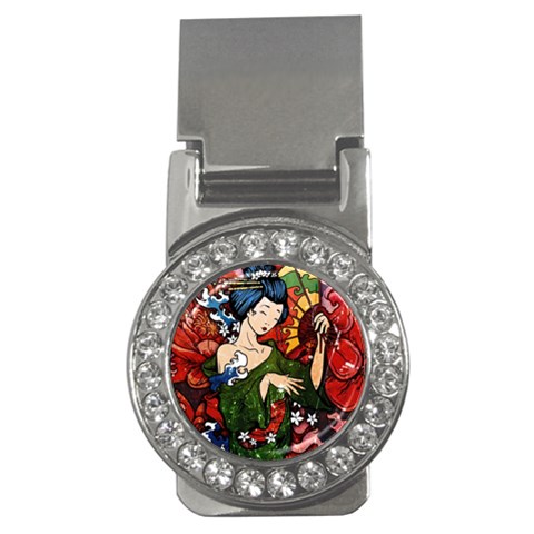 Geisha Money Clip (CZ) from ArtsNow.com Front