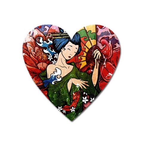 Geisha Magnet (Heart) from ArtsNow.com Front