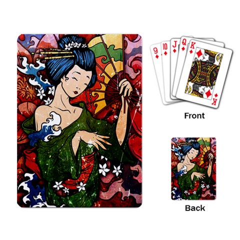 Geisha Playing Cards Single Design from ArtsNow.com Back