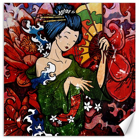 Geisha Canvas 12  x 12  from ArtsNow.com 11.4 x11.56  Canvas - 1