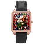 Geisha Rose Gold Leather Watch 