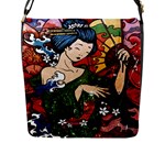 Geisha Flap Closure Messenger Bag (Large)