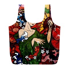 Geisha Full Print Recycle Bag (L) from ArtsNow.com Front