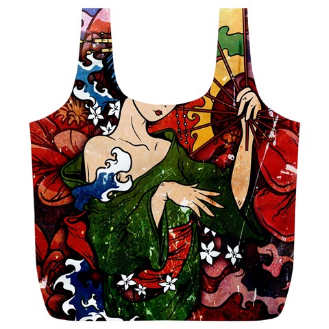 Geisha Full Print Recycle Bag (XL) from ArtsNow.com Back