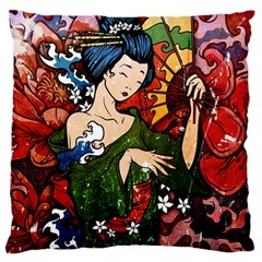 Geisha Standard Flano Cushion Case (Two Sides) from ArtsNow.com Front