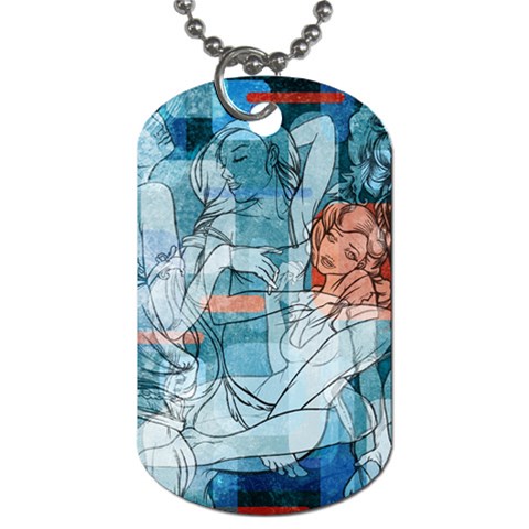 Retro Girls Dog Tag (Two Sides) from ArtsNow.com Front