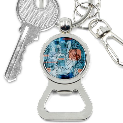 Retro Girls Bottle Opener Key Chain from ArtsNow.com Front