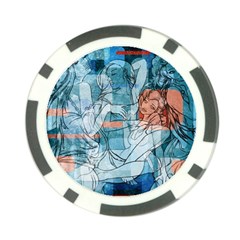 Retro Girls Poker Chip Card Guard (10 pack) from ArtsNow.com Back